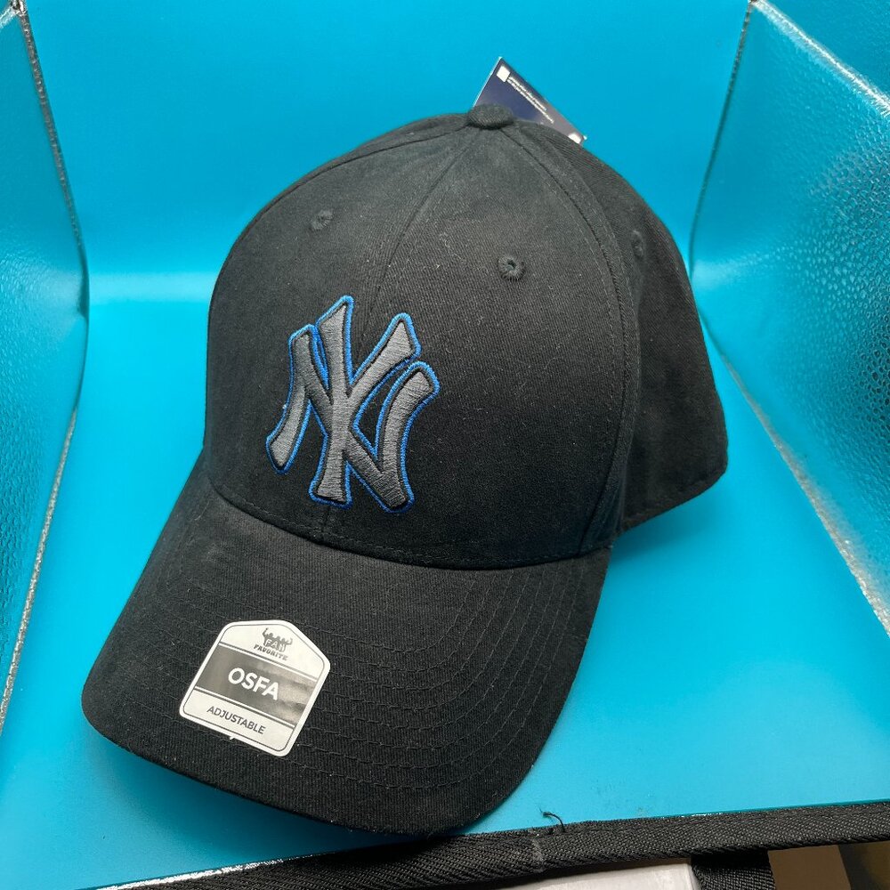 New York Yankees Hat Adult Black Adjustable Strap MLB Fan Favorite Cap
